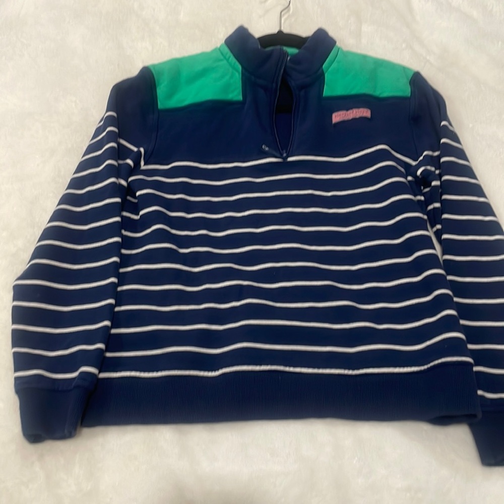 Boys Vineyard Vines Quarter Zip sweatshirt.